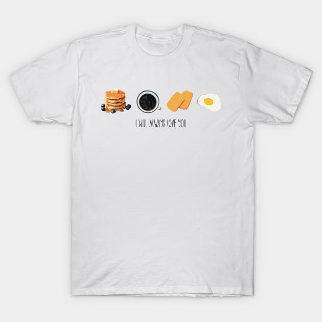 Pancakes and Coffee T-Shirt by Holailustra